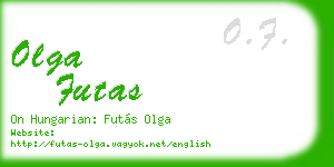 olga futas business card